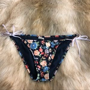 Navy floral bikini bottoms